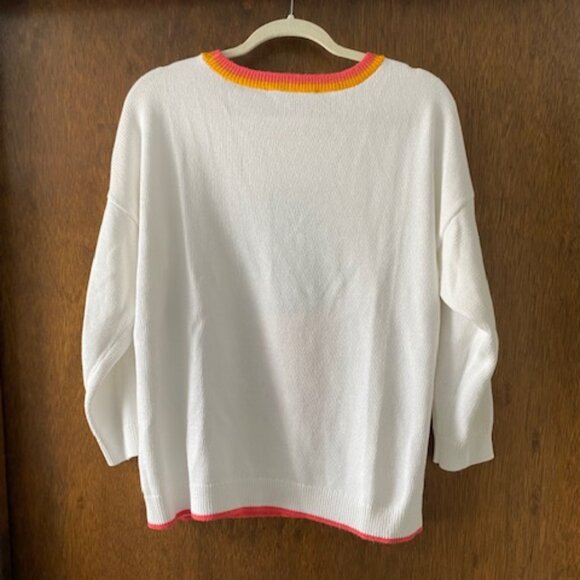 Beautiful Loft Pineapple Quarter Sleeve Sweater Sz L - Picture 2 of 4